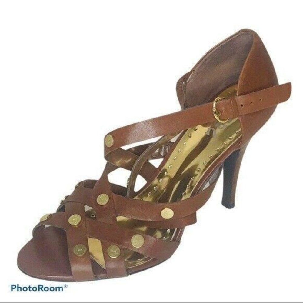 BCBG Paris Strappy Brown High Heels